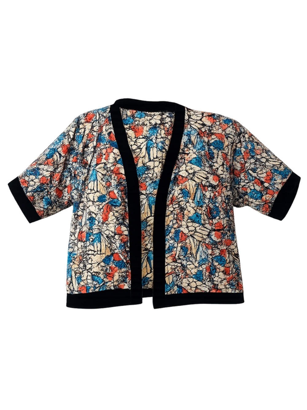 Tolani Collection Women's 3XL Black Kimono Cardigan Velvet Trim Monarch
191